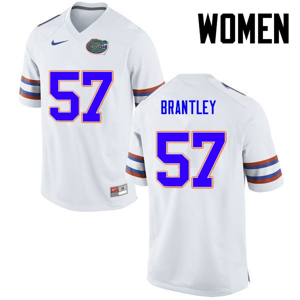 Florida Gators Women #57 Caleb Brantley College Football Jersey White